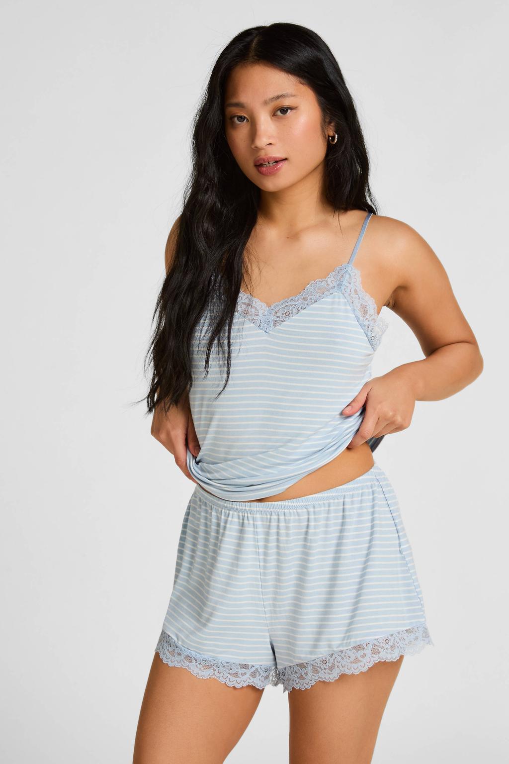 Hunkemöller shortama lichtblauw