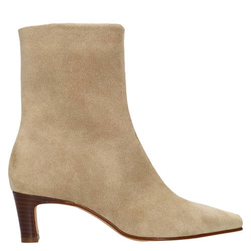 Sacha leren enkellaarzen beige afbeelding