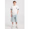 America Today T-shirt met backprint wit