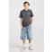 America Today T-shirt met backprint antraciet