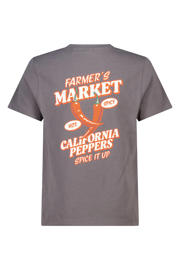 thumbnail: America Today T-shirt met backprint antraciet