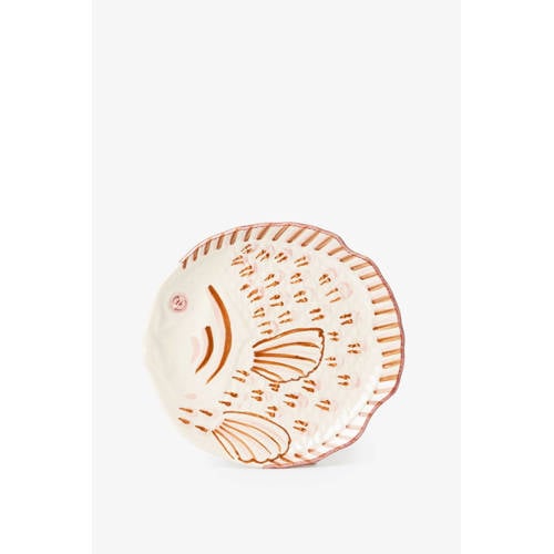 Sissy-Boy Donkerroze vis dinerbord (25,5x24x2 cm) afbeelding