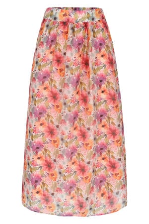 gebloemde midi rok multi