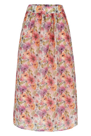 gebloemde midi rok multi
