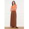 LOLALIZA wide leg regular waist broek bruin