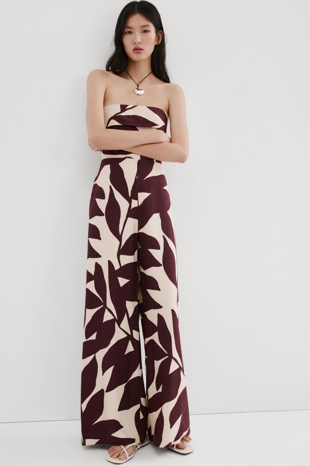 Mango jumpsuit donkerrood