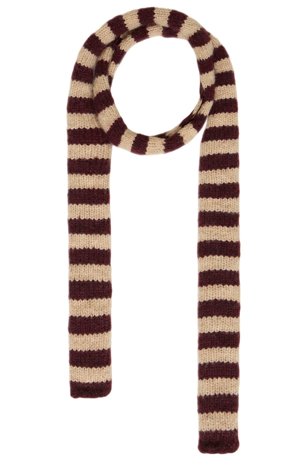 ICHI gestreepte sjaal IAROSEMUNDE bruin/beige