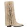 Manfield suède cowboy boots beige