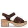 Manfield suède sandalen bruin
