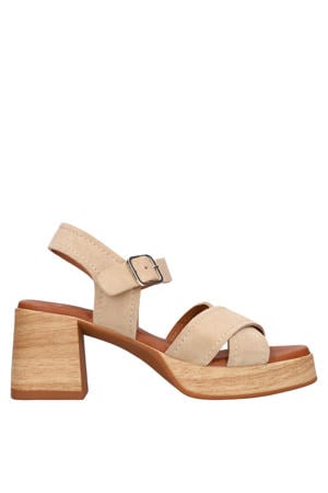 suède sandalettes beige
