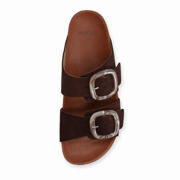 thumbnail: Manfield suède slippers bruin