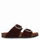 Manfield suède slippers bruin