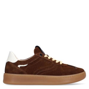 suède sneakers bruin