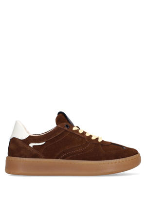 suède sneakers bruin