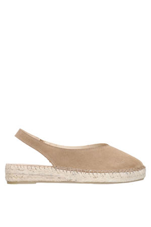 suède espadrilles cognac