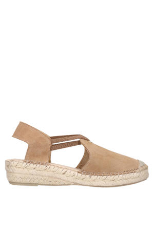suède espadrilles cognac