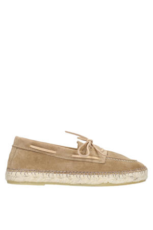 suède espadrilles taupe
