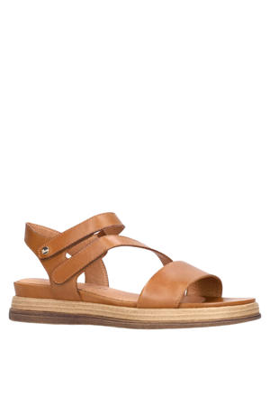 leren sandalen cognac