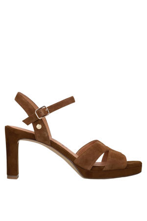 suede sandalettes bruin