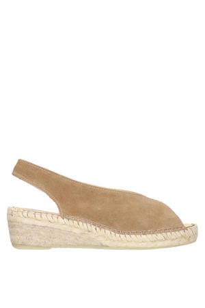 suède espadrilles cognac