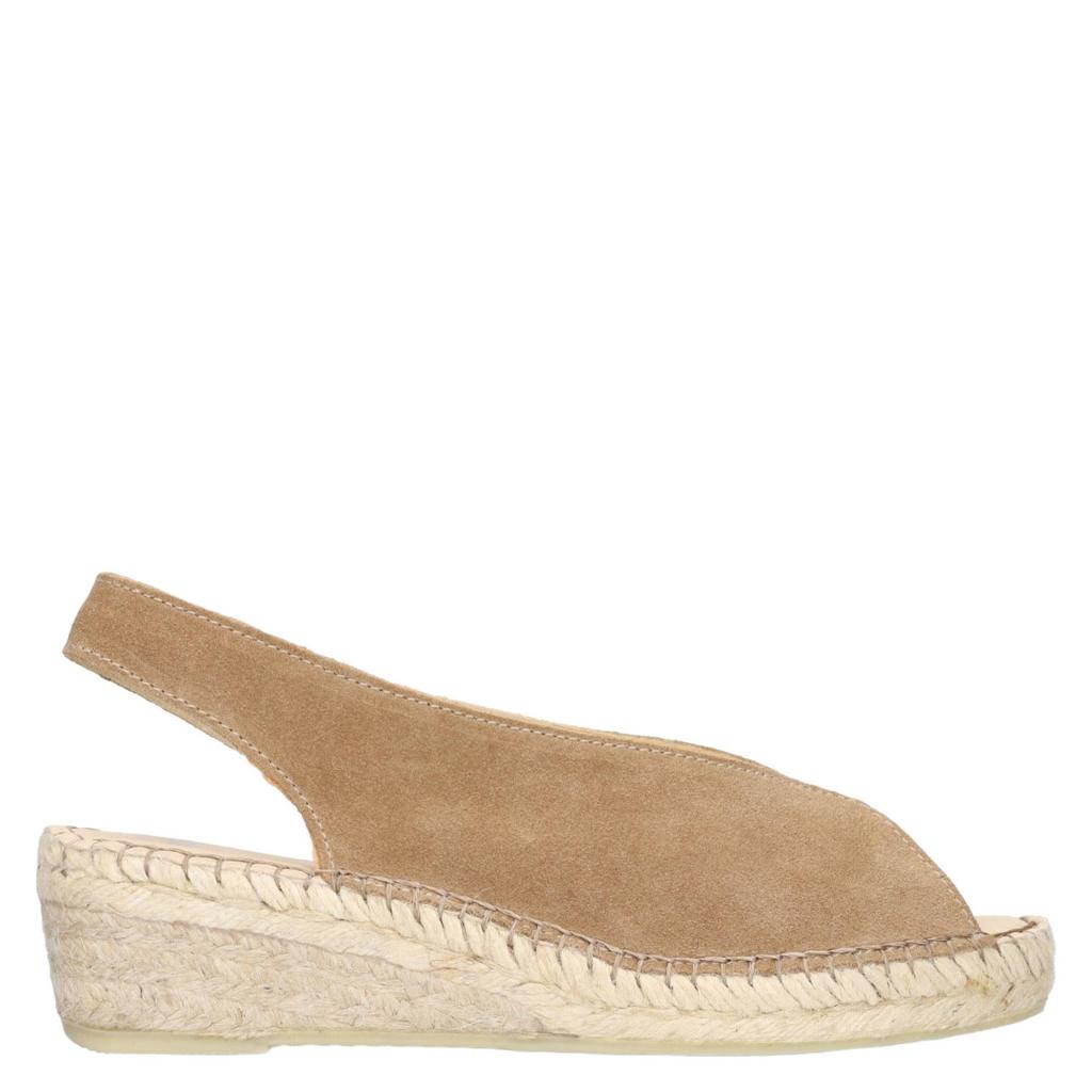 Cognackleurige dames Manfield suède espadrilles