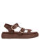 Manfield suède sandalen bruin