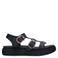 Manfield suède sandalen zwart