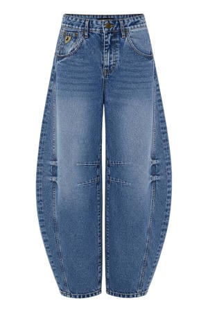 regular fit barrel jeans - mediumblauw