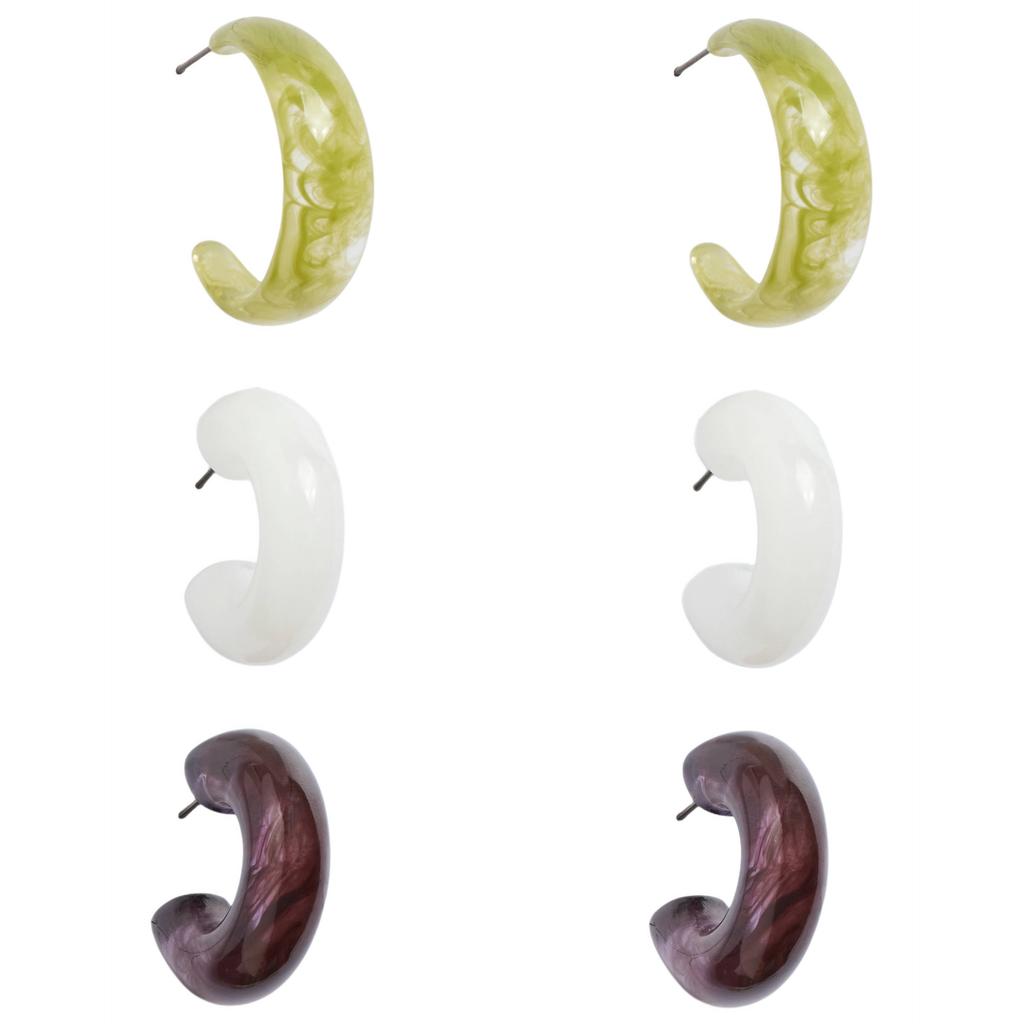 PIECES oorbellen PCPENOLOPE - set van 3 multi