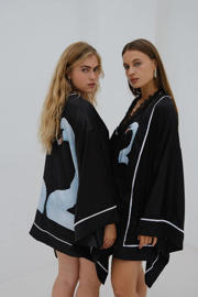 thumbnail: Noblesse Oblige Swan Short Playsuit Zwart