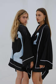 thumbnail: Noblesse Oblige Swan Short Playsuit Zwart