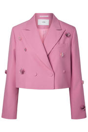 thumbnail: YAS cropped blazer met pailletten roze