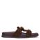 Manfield suède slippers bruin