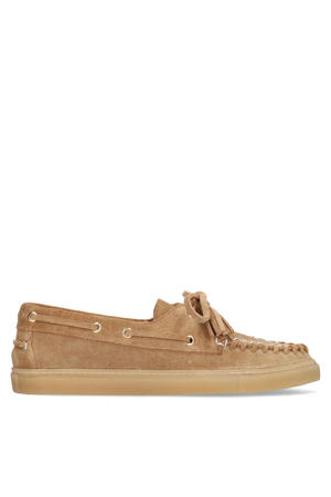 suède bootschoenen cognac