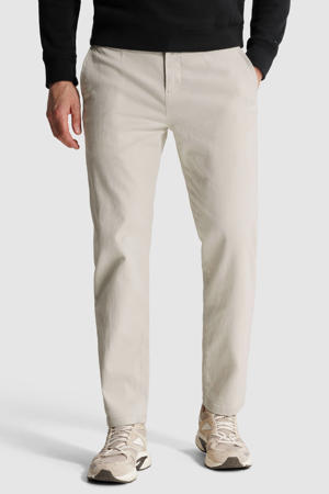 relaxed chino met linnen beige