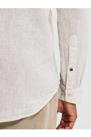 thumbnail: Cast Iron regular casual overhemd met linnen ecru