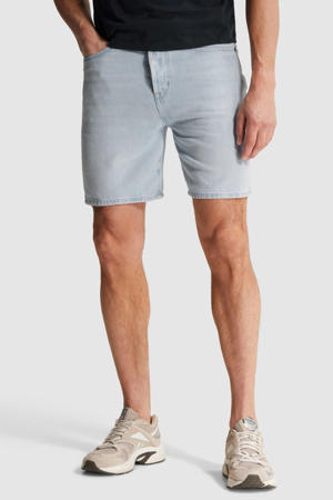 relaxed short light blue denim
