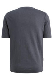 thumbnail: Cast Iron regular T-shirt met linnen fijn gebreid grijsblauw