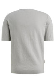 thumbnail: Cast Iron regular T-shirt met linnen fijn gebreid lichtgrijs