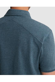 thumbnail: Cast Iron slim polo gebreid donkerblauw
