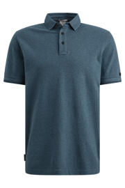 thumbnail: Cast Iron slim polo gebreid donkerblauw