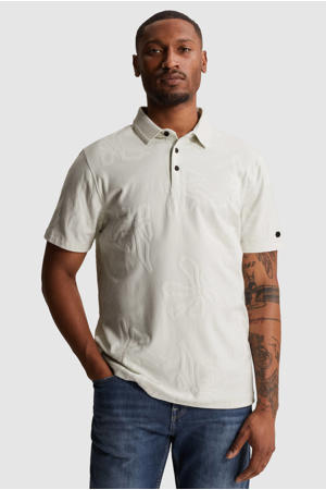 regular gebloemde polo beige