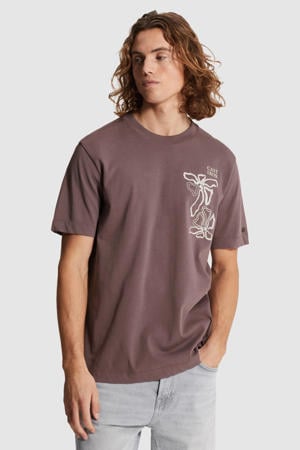 relaxed T-shirt donkerpaars
