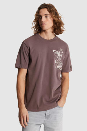 relaxed T-shirt donkerpaars