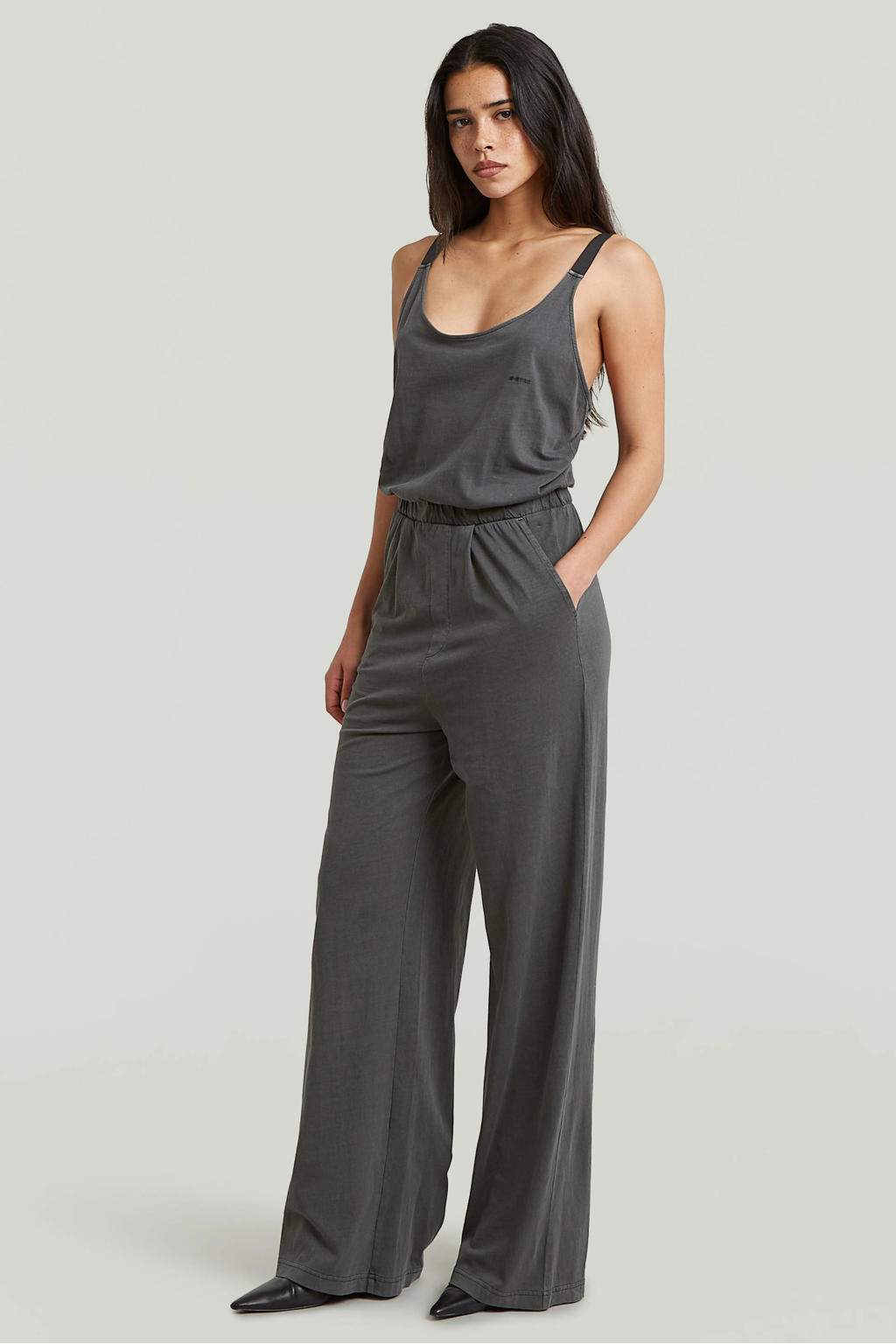 Grijze dames G-STAR jumpsuit gemaakt van katoen