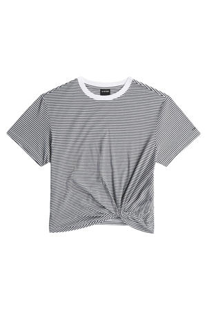 gestreept T-shirt donkerblauw