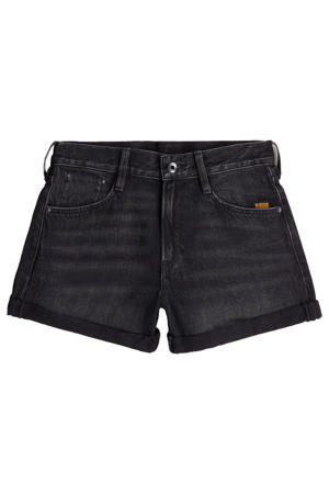 denim regular waist short zwart