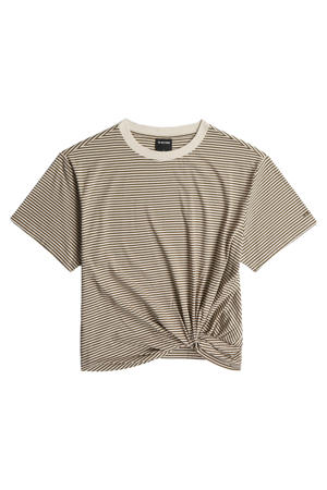 gestreept T-shirt ecru