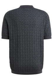 thumbnail: Cast Iron regular polo fijn gebreid grijsblauw