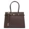 Manfield leren shopper donkerbruin